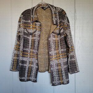 Love Ever After Multicolor Plaid Cardigan. Size S